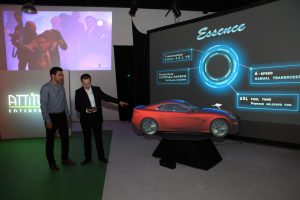 3D interactive at a product showcase event with virtual interactive technology